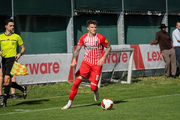 October 3, 2026, xjyhynx, soccer exhibition match, SC Freiburg vs. FC Luzern, from left: Lukas Kübler 17, SC Freiburg, Freiburg