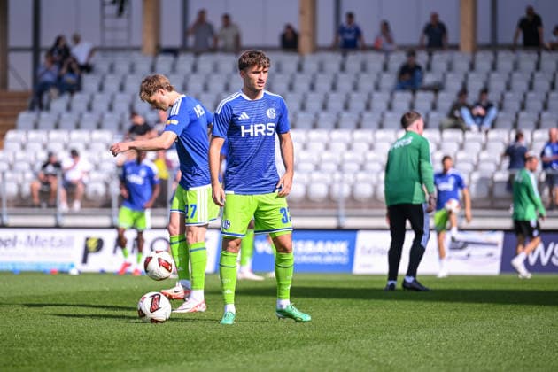 October 3, 2026, Soccer, 2026–2027 Season, Friendly Match, SC Austria Lustenau vs. FC Schalke 04, Finn Porath (FC Schalke 04), Vitalie Becker (FC Schalke 04) xRHR PHOTO YYx Copyright: KROEGER RHR-FOTOx RHR-FOTO YY
