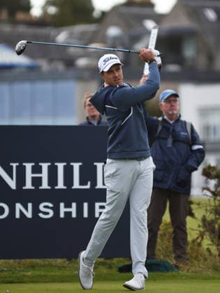 Alfred Dunhill Links Championship Michael Hollick tees of during the Alfred Dunhill Links Championship at St Andrews, St Andrews 03 10 2026 UK Newspapers OUT Copyright: xKrisxCargillx FIL-24023-0026