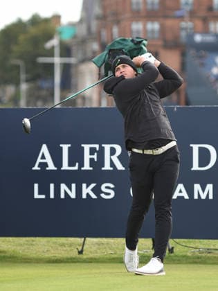 Alfred Dunhill Links Championship Michael La Sasso tees off during the Alfred Dunhill Links Championship at St Andrews, St Andrews 03 10 2026 UK Newspapers OUT Copyright: xKrisxCargillx FIL-24023-0037