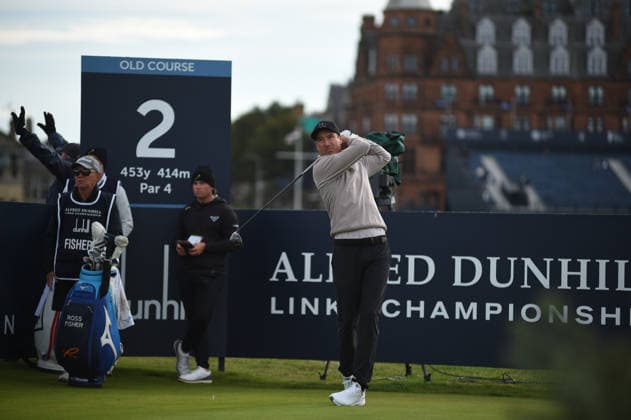 Alfred Dunhill Links Championship Ross Fisher tees off during the Alfred Dunhill Links Championship at St Andrews, St Andrews 03 10 2026 UK Newspapers OUT Copyright: xKrisxCargillx FIL-24023-0035