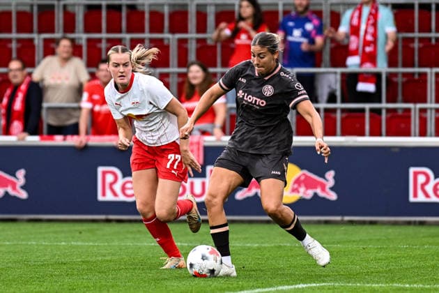 Soccer I Women s I 2026–2027 Season I Bundesliga I Matchday 6 I RB Leipzig 1 FSV Mainz 05 I October 3, 2026 Charlotte Hulst 77, Rasenballsport Leipzig, Marina Georgieva 3, 1 FSV Mainz 05 RB Leipzig Training Center, Cottaweg 7, Saxony, Germany Copyright: xLobeca InesxHähnelx