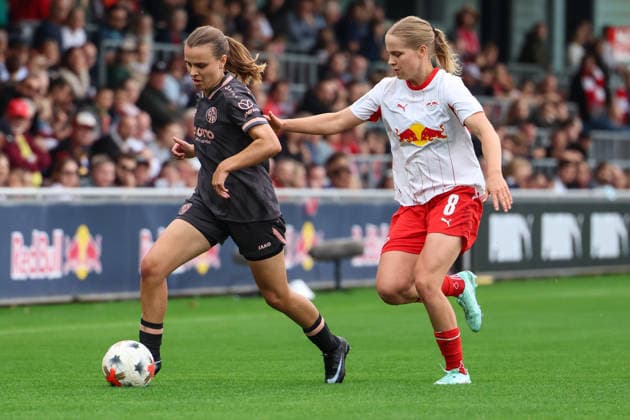 Germany Soccer Google Pixel Women s Bundesliga 2026 2027, Matchday 6: RB Leipzig vs. FSV Mainz 05, RB Leipzig Training Center, Leipzig, Kara Bathmann (1) FSV Mainz 05 Women, 4 on the ball Copyright: xLucasxWalterx