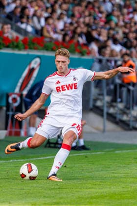 KOELN, GERMANY - OCTOBER 3, 2026: Sebastian Sebulonsen (1. FC Köln, 28) during the friendly match between FC Viktoria Köln vs. 1. FC Köln at the Sportpark Hoehenberg on October 3, 2026 in Koeln, Germany. DFL REGULATIONS PROHIBIT ANY USE OF PHOTOGRAPHS AS IMAGE SEQUENCES AND OR QUASI-VIDEO. Nordrhein-Westfalen Germany Copyright: xLeahxKohringx