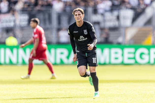 KSV Hessen Kassel vs. SSV Ulm 1846 Soccer, Regionalliga Southwest, Matchday 10, Auestadion Kassel, October 3, 2026, Oliver Wähling, SSV Ulm 1846, Soccer, 10 KSV Hessen Kassel vs. SSV Ulm 1846, Soccer, Regionalliga Southwest, Matchday 10, Auestadion Kassel, October 3, 2026; Photo by Lucca Fundel, Kassel Auestadion, Hesse, Germany