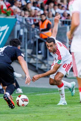 KOELN, GERMANY - OCTOBER 3, 2026: Ellyes Skhiri (1. FC Köln, 6) during the friendly match between FC Viktoria Köln vs. 1. FC Köln at the Sportpark Hoehenberg on October 3, 2026 in Koeln, Germany. DFL REGULATIONS PROHIBIT ANY USE OF PHOTOGRAPHS AS IMAGE SEQUENCES AND OR QUASI-VIDEO. Nordrhein-Westfalen Germany Copyright: xLeahxKohringx
