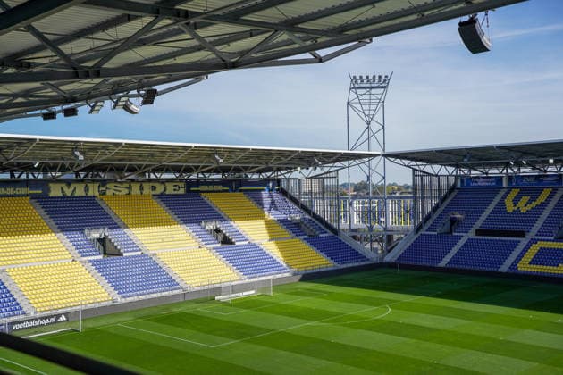 Dutch Soccer, International Friendly, International Break, 3rd Division, Eredivisie, 2026–2027 Season, Kooi Stadium, Leeuwarden, Netherlands, Saturday, October 3, 2026, SC Cambuur Leeuwarden vs. SV Meppen. The Kooi Stadium has a capacity of 15,000 and opened in August 2024. Copyright: xMichelxWittex