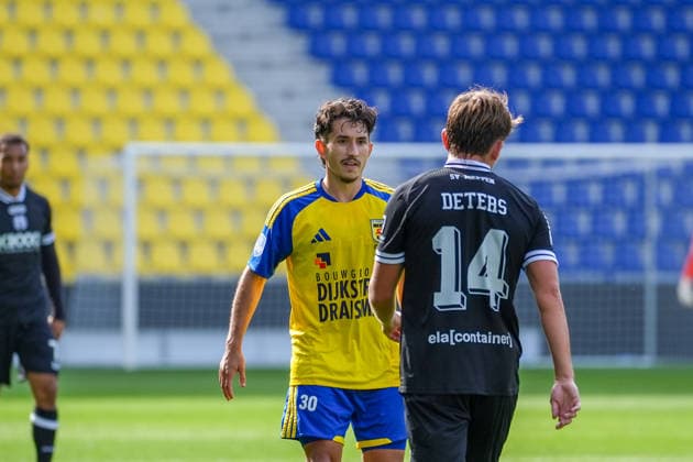 Dutch Soccer, International Friendly, International Break, 3rd Division, Eredivisie, 2026–2027 Season, Kooi Stadium, Leeuwarden, Netherlands, Saturday, October 3, 2026, SC Cambuur Leeuwarden vs. SV Meppen: Jason Ceka (SC Cambuur Leeuwarden) scored 30 goals in the friendly match; Thorben Deters (SV Meppen) scored 14 Copyright: xMichelxWittex