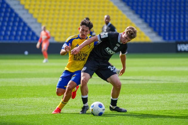 Dutch Soccer, International Friendly, International Break, 3rd Division, Eredivisie, 2026–2027 Season, Kooi Stadium, Leeuwarden, Netherlands, Saturday, October 3, 2026, SC Cambuur Leeuwarden vs. SV Meppen, Jason Ceka (SC Cambuur Leeuwarden, 30) and Henrik Wittrock (SV Meppen, 24) Copyright: xMichelxWittex