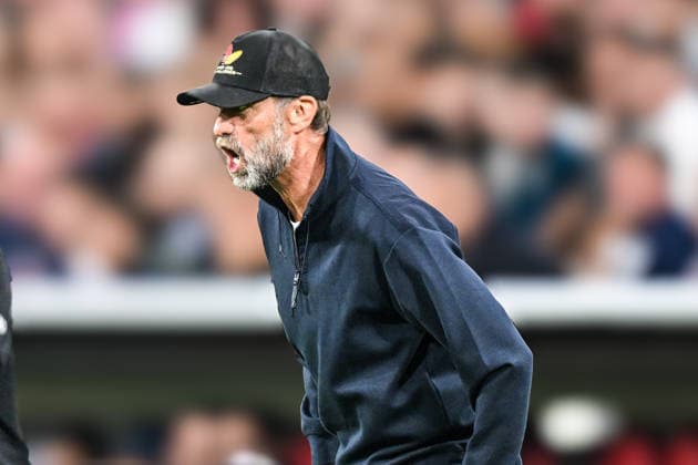 Jürgen Klopp, Germany Coach, Facial Expressions, Strong Facial Expression, Emotion, October 1, 2026 ¢ Soccer ¢ Nations League ¢ Germany vs. Serbia, Allianz Arena, Munich, Bavaria, Germany Copyright: xpepphotox xHorstxMauelshagenx pep00321, pep_20261001_hm
