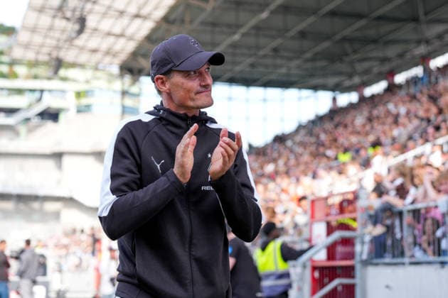 October 3, 2026, xydrx, Men s, Soccer, Friendly Match, FC St. Pauli vs. Borussia Mönchengladbach, 2026–2027 Season, Millerntor Stadium, Alexander Blessin, Head Coach of Borussia Mönchengladbach. DFB regulations prohibit any use of photographs as image sequences and or quasi-video. Copyright: HMBxMedia YannisxDreimann