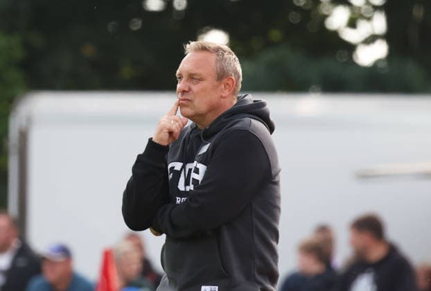 SV Gützkow vs. FC Hansa Rostock, Gützkow, October 3, 2026, Soccer, Mecklenburg-Vorpommern State Cup, SV Gützkow vs. FC Hansa Rostock, Coach André Breitenreiter, FC Hansa Rostock, Gützkow, Friedrich Ludwig Jahn Stadium, Mecklenburg-Vorpommern, Germany