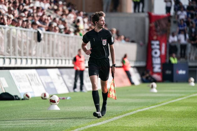 Soccer Austria Friendly Match 2025 2026 03 10 2026 SC Austria Lustenau vs. FC Schalke 04 SUN MINIMEAL Arena Lustenau, Austria Linesman Jonas Mayrhofer Copyright: xLUKAxKOLANOVICx