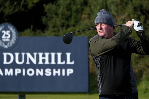 UK: The Alfred Dunhill Links Championship at Kingsbarns, St Andrews, Scotland on 03 October 2026: Pictured: Broadcaster and journalist Piers Morgan on the 10th tee at Kingsbarns during the third round of the Alfred Dunhill Links Championship 2026 St Andrews Kingsbarns Scotland Scotland Copyright: xAlexxToddx