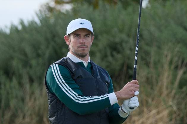 UK: The Alfred Dunhill Links Championship at Kingsbarns, St Andrews, Scotland on 03 October 2026: Pictured: Former footballer Gareth Bale on the 1st tee at Kingsbarns during the third round of the Alfred Dunhill Links Championship 2026 St Andrews Kingsbarns Scotland Scotland Copyright: xAlexxToddx