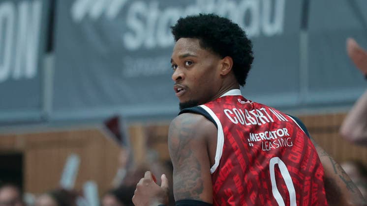 Pictured: Eddie Colbert III of the Würzburg Baskets, February 10, 2026, Fitness First Würzburg Baskets vs. Telekom Baskets Bonn, easyCredit BBL, Matchday 4, Germany, 97072, tectake Arena Würzburg, Copyright: HMBxMedia xJulienxBecker