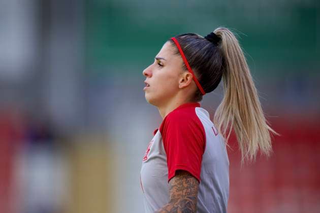 Football - FA Women s Super League - Manchester United, ManU FC Women v Liverpool FC Women LEIGH, ENGLAND - Saturday, October 3, 2026: Liverpool FC Women s Natalia Ramos during the pre-match warm-up before the FA Women™s Super League match between Manchester United FC Women and Liverpool FC Women at Leigh Sports Village. (Photo by David Rawcliffe Propaganda) LEIGH Leigh Sports Village GREATER MANCHESTER ENGLAND Copyright: xDavidxRawcliffex 2026-10-03-Man_Utd_Women_v_Liverpool_Women-002_2