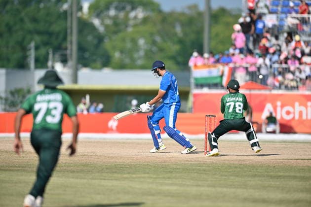 Asian Games 2026 Aichi-Nagoya, Japan Indian Men™s Cricket Team celebrating the victory over Pakistan in the Gold Medal Match held at Asian Games, Nagoya. Silver Pakistan and Srilanka Bronze. Aichi, Nagoya Japan Copyright: xSeshadrixSukumarx