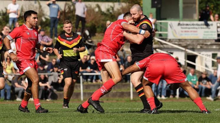 International Rugby League Match Between Germany and Malta ** FOR EDITORIAL USE ONLY ** EDITORIAL USE ONLY ** p Scenes from the international rugby league match between Germany and Malta on October 3, 2026, at the TuS Blankenstein sports field in Hattingen, North Rhine-Westphalia, Germany. Copyright ChristofxKöpsel Copyright: ChristofxKöpsel doc87vc8w8o03da0gj311q5 ,EDITORIAL USE ONLY Copyright: ChristofxKöpsel