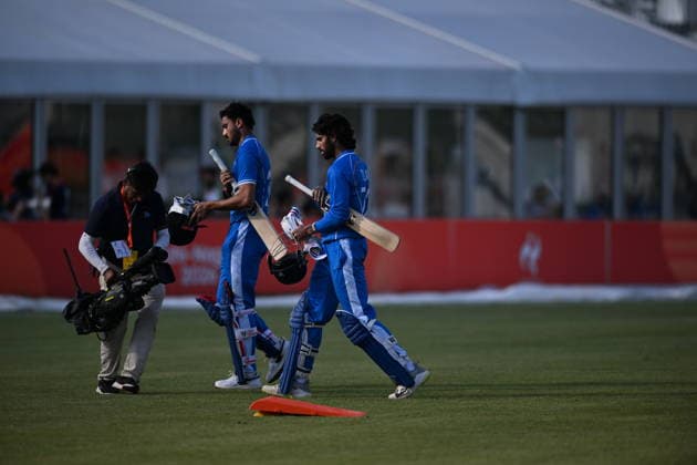 Asian Games 2026 Aichi-Nagoya, Japan Indian Men™s Cricket Team celebrating the victory over Pakistan in the Gold Medal Match held at Asian Games, Nagoya. Silver Pakistan and Srilanka Bronze. Aichi, Nagoya Japan Copyright: xSeshadrixSukumarx