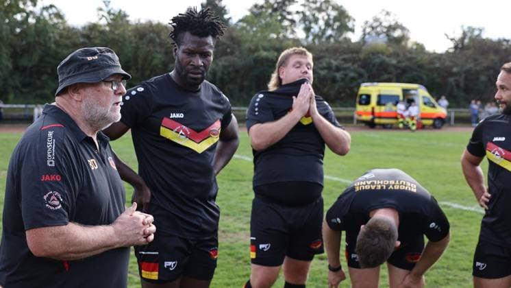 Rugby League International Match between Germany and Malta ** FOR EDITORIAL USE ONLY ** EDITORIAL USE ONLY ** p National coach Bob Doughton of Germany at the international rugby league match between Germany and Malta on October 3, 2026, at the TuS Blankenstein sports field in Hattingen, North Rhine-Westphalia, Germany. Copyright ChristofxKöpsel Copyright: ChristofxKöpsel doc87vc8x0y38m152723pfq ,EDITORIAL USE ONLY Copyright: ChristofxKöpsel