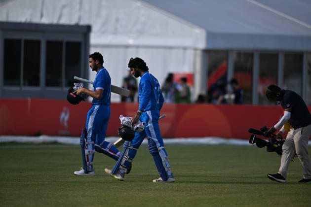 Asian Games 2026 Aichi-Nagoya, Japan Indian Men™s Cricket Team celebrating the victory over Pakistan in the Gold Medal Match held at Asian Games, Nagoya. Silver Pakistan and Srilanka Bronze. Aichi, Nagoya Japan Copyright: xSeshadrixSukumarx