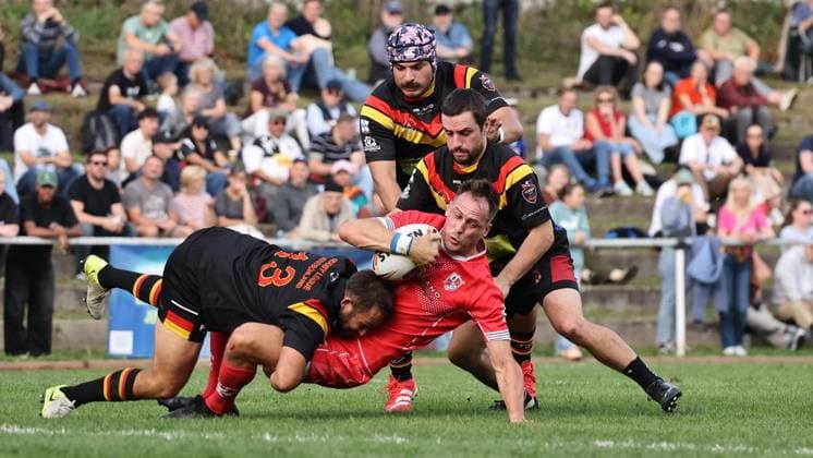 International Rugby League Match Between Germany and Malta ** FOR EDITORIAL USE ONLY ** EDITORIAL USE ONLY ** p Scenes from the international rugby league match between Germany and Malta on October 3, 2026, at the TuS Blankenstein sports field in Hattingen, North Rhine-Westphalia, Germany. Copyright ChristofxKöpsel Copyright: ChristofxKöpsel doc87vc9r24els1czvbpb7c ,EDITORIAL USE ONLY Copyright: ChristofxKöpsel