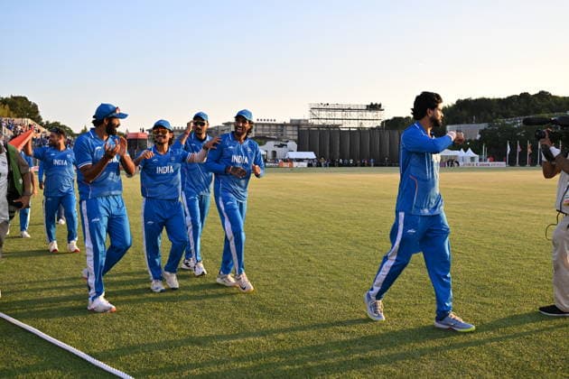 Asian Games 2026 Aichi-Nagoya, Japan Indian Men™s Cricket Team celebrating the victory over Pakistan in the Gold Medal Match held at Asian Games, Nagoya. Silver Pakistan and Srilanka Bronze. Aichi, Nagoya Japan Copyright: xSeshadrixSukumarx