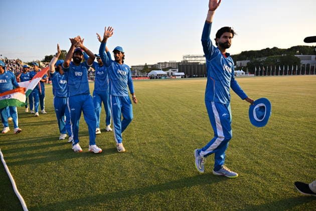 Asian Games 2026 Aichi-Nagoya, Japan Indian Men™s Cricket Team celebrating the victory over Pakistan in the Gold Medal Match held at Asian Games, Nagoya. Silver Pakistan and Srilanka Bronze. Aichi, Nagoya Japan Copyright: xSeshadrixSukumarx