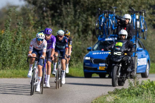Cycling UCI ProSeries Men s Elite 20 Sparkassen Münsterland Giro on October 3, 2026 The breakaway group featuring Kelland O Brien of Team Jayco AlUla, Samuele Zoccarato (MBH Bank CSB Telecom), Ward Vanhoof (Team Flanders Baloise), Samuel Leroux (TotalEnergies), Arno Wallenborn (Team Lotto Kern Haus Outlet Montabaur), NoÃ Ury (Team Storck MRW Bau) xJRJPGx