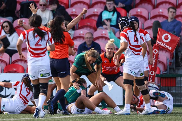 Women s International Test Match, Virgin Media Park, Cork 3 10 2026 Ireland vs Japan Ireland s Anna McGann scores her side s fourth try Anna McGann scores her side s fourth try 3 10 2026  Copyright: xx BB3_0019