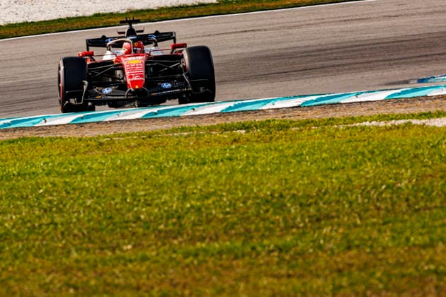 RECORD DATE NOT STATED 3rd October 2026; Sepang IC, Kuala Lumpur, Malaysia; Formula 1, Bahrain Grand Prix, Qualifying Day; Charles Leclerc (16) of Monaco and Scuderia Ferrari HP during qualifying at the Bahrain Grand Prix StephenxBlackberry
