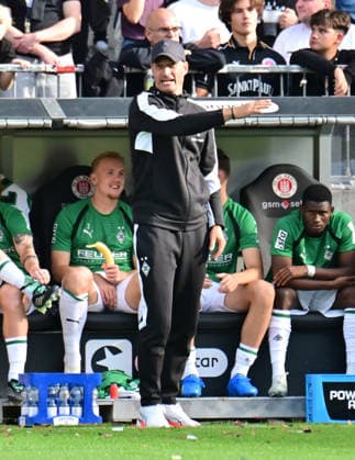 October 3, 2026, GER Soccer, Men, Bundesliga, Friendly Match, 2026–2027 Season, Hamburg, FC St. Pauli vs. Borussia Mönchengladbach Coach Alexander Blessin BMG Gladbach DFB DFL regulations prohibit any use of photographs as image sequences and or quasi-video Hamburg Millerntorstadion Hamburg Germany Copyright: xnordphotoxGmbH xWitkex