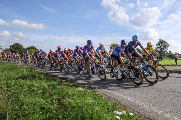 Cycling: UCI ProSeries Men s Elite 20 Sparkassen Münsterland Giro on October 3, 2026. The peloton in Ramsdorf xJRx