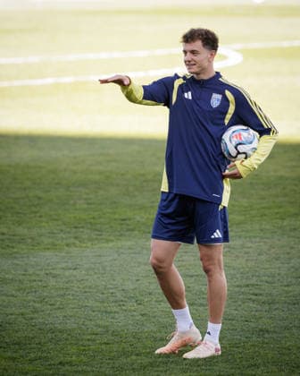 SOCCER - NL, KOS vs AUT PRISTINA,KOSOVO,03.OCT.26 - SOCCER - UEFA Nations League, OEFB international match, Länderspiel, Nationalmannschaft Kosovo vs Austria, preview, training team KOS. Image shows Fisnik Asllani (KOS). GEPAxpictures xArminxRauthner