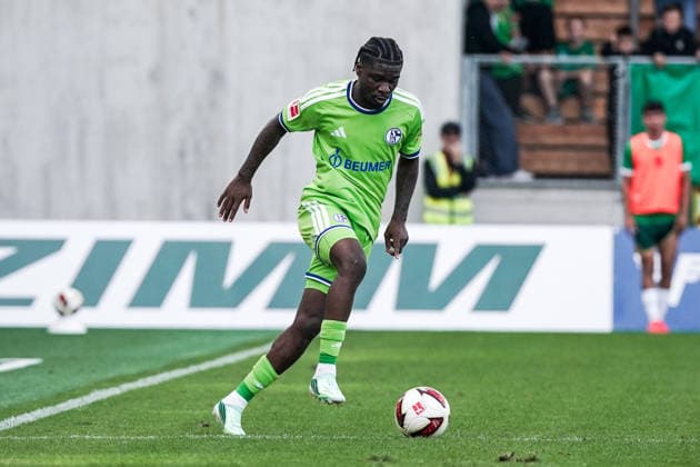 Soccer Austria Friendly Match 2025 2026 03 10 2026 SC Austria Lustenau vs. FC Schalke 04 SUN MINIMEAL Arena Lustenau, Austria Junior Dina Ebimbe Schalke 04 Copyright: xLUKAxKOLANOVICx