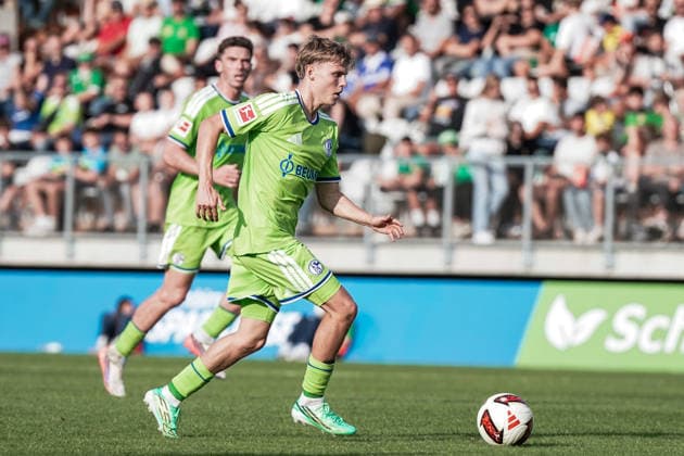 Soccer Austria Friendly Match 2025 2026 03 10 2026 SC Austria Lustenau vs. FC Schalke 04 SUN MINIMEAL Arena Lustenau, Austria Luca Vozar Schalke 04 Copyright: xLUKAxKOLANOVICx