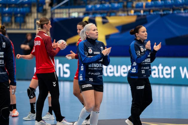 HSG Blomberg Lippe (GER) vs. HC Podravka (CRO), Handball, EHF Champions League Women, Group Stage, October 3, 2026, 2026–2027 Season, Lemgo Lilli Roepcke HSG Blomberg Lippe, 25 during warm-ups at the Lemgo Phoenix Contact Arena, Germany