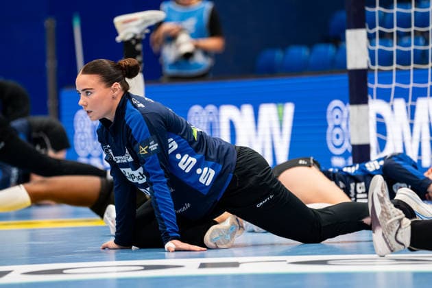 HSG Blomberg Lippe (GER) vs. HC Podravka (CRO), Handball, EHF Champions League Women, Group Stage, October 3, 2026, 2026–2027 Season, Lemgo: Elin Magnusdottir of HSG Blomberg Lippe, 33, during warm-ups at the Phoenix Contact Arena in Lemgo, Germany
