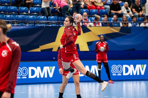 HSG Blomberg Lippe GER vs. HC Podravka CRO, Handball, EHF Champions League Women, Group Stage, October 3, 2026, 2026–2027 Season, Lemgo: Players from HC Podravka CRO warming up at the Lemgo Phoenix Contact Arena, Germany