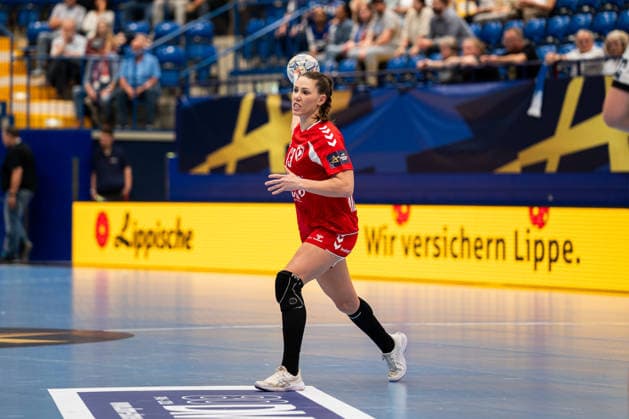 HSG Blomberg Lippe (GER) vs. HC Podravka (CRO), Handball, EHF Champions League Women, Group Stage, October 3, 2026, 2026–2027 Season, Lemgo: Dejana Milosavljevic of HC Podravka, No. 13, leading the offense at the Lemgo Phoenix Contact Arena, Germany