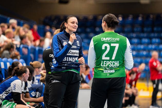 HSG Blomberg Lippe (GER) vs. HC Podravka (CRO), Handball, EHF Champions League Women, Group Stage, October 3, 2026, 2026–2027 Season, Lemgo: Nicole Roth (HSG Blomberg Lippe), 61, and Lara Lepschi (HSG Blomberg Lippe), 27; Lemgo Phoenix Contact Arena, Germany