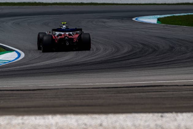 SEPANG, MALAYSIA: Lewis Hamilton, racing for the Ferrari team during the 2026 Formula 1 Bahrain Grand Prix at the Sepang International Circuit in Sepang, Malaysia