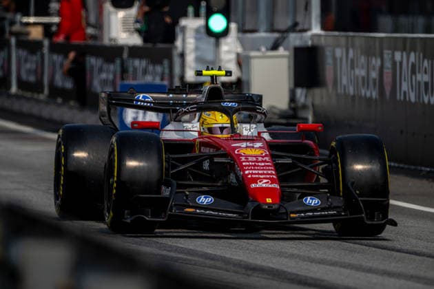 SEPANG, MALAYSIA: Lewis Hamilton, racing for the Ferrari team during the 2026 Formula 1 Bahrain Grand Prix at the Sepang International Circuit in Sepang, Malaysia