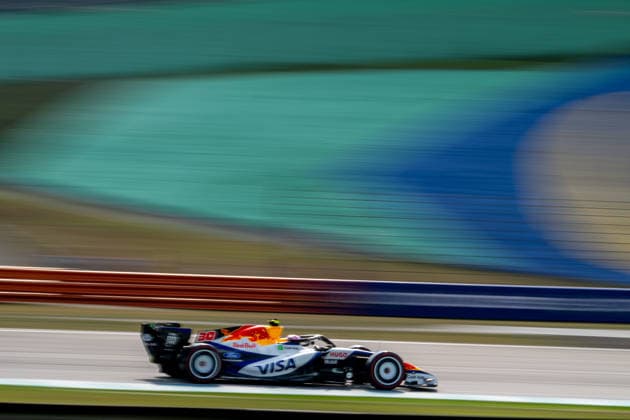 SEPANG, MALAYSIA: Liam Lawson, racing for the Racing Bulls team during the 2026 Formula 1 Bahrain Grand Prix at the Sepang International Circuit in Sepang, Malaysia