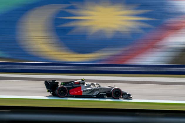 SEPANG, MALAYSIA: Gabriel Bortoleto, racing for the Audi Revolut F1 Team team during the 2026 Formula 1 Bahrain Grand Prix at the Sepang International Circuit in Sepang, Malaysia