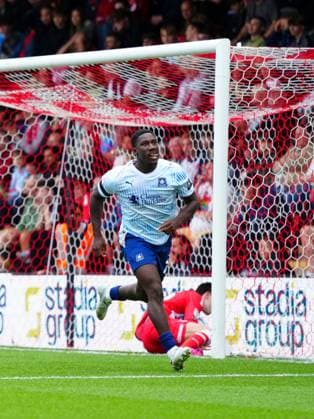 Aribim Pepple of Plymouth Argyle celebrates scoring the opening goal Leyton Orient v Plymouth Argyle, EFL Sky Bet League One, Football, BetWright Stadium, London, UK - 03 Oct 2026London BetWright Stadium United Kingdom EDITORIAL USE ONLY No use with unauthorised audio, video, data, fixture lists, club league logos or live services. Online in-match use limited to 120 images, no video emulation. No use in betting, games or single club league player publications. Copyright: xJavierxGarcia Shutterstockx 17183391as