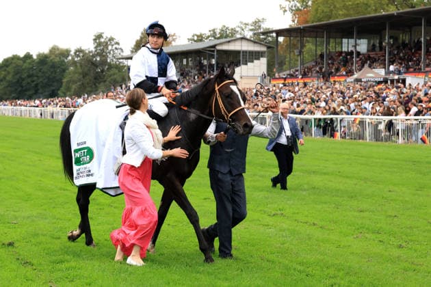 October 3, 2026, ISO GER DEU Equestrian Sports, German Unity Day, 2026, Hoppegarten Winner Thore Hammer Hansen on Snow Player nordphoto GmbH Engler Berlin Hoppegarten Berlin Germany Copyright: xNordphotox xEnglerx