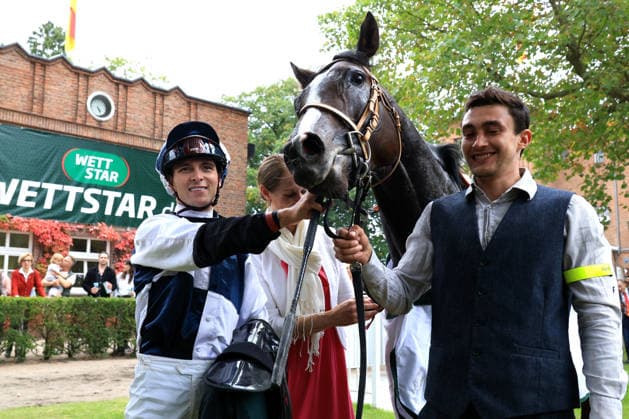October 3, 2026, ISO GER DEU Equestrian Sports, German Unity Day, 2026, Hoppegarten Winner Thore Hammer Hansen on Snow Player nordphoto GmbH Engler Berlin Hoppegarten Berlin Germany Copyright: xNordphotox xEnglerx