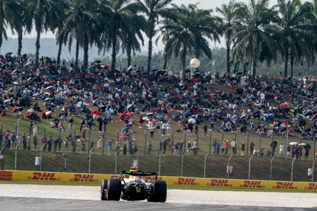 SEPANG, MALAYSIA: Liam Lawson, racing for the Racing Bulls team during the 2026 Formula 1 Bahrain Grand Prix at the Sepang International Circuit in Sepang, Malaysia